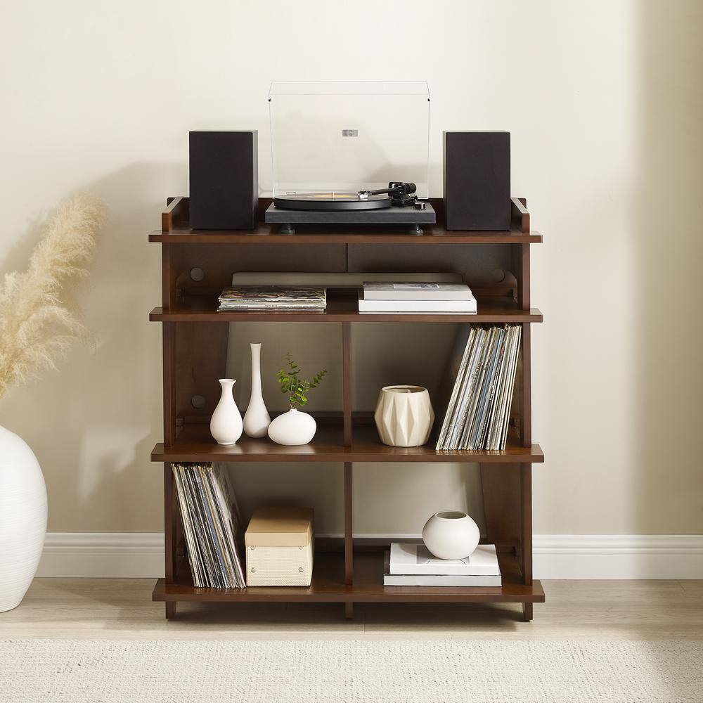 Alt View 6. Crosley Furniture - Soho Record Storage Console - Mahogany.