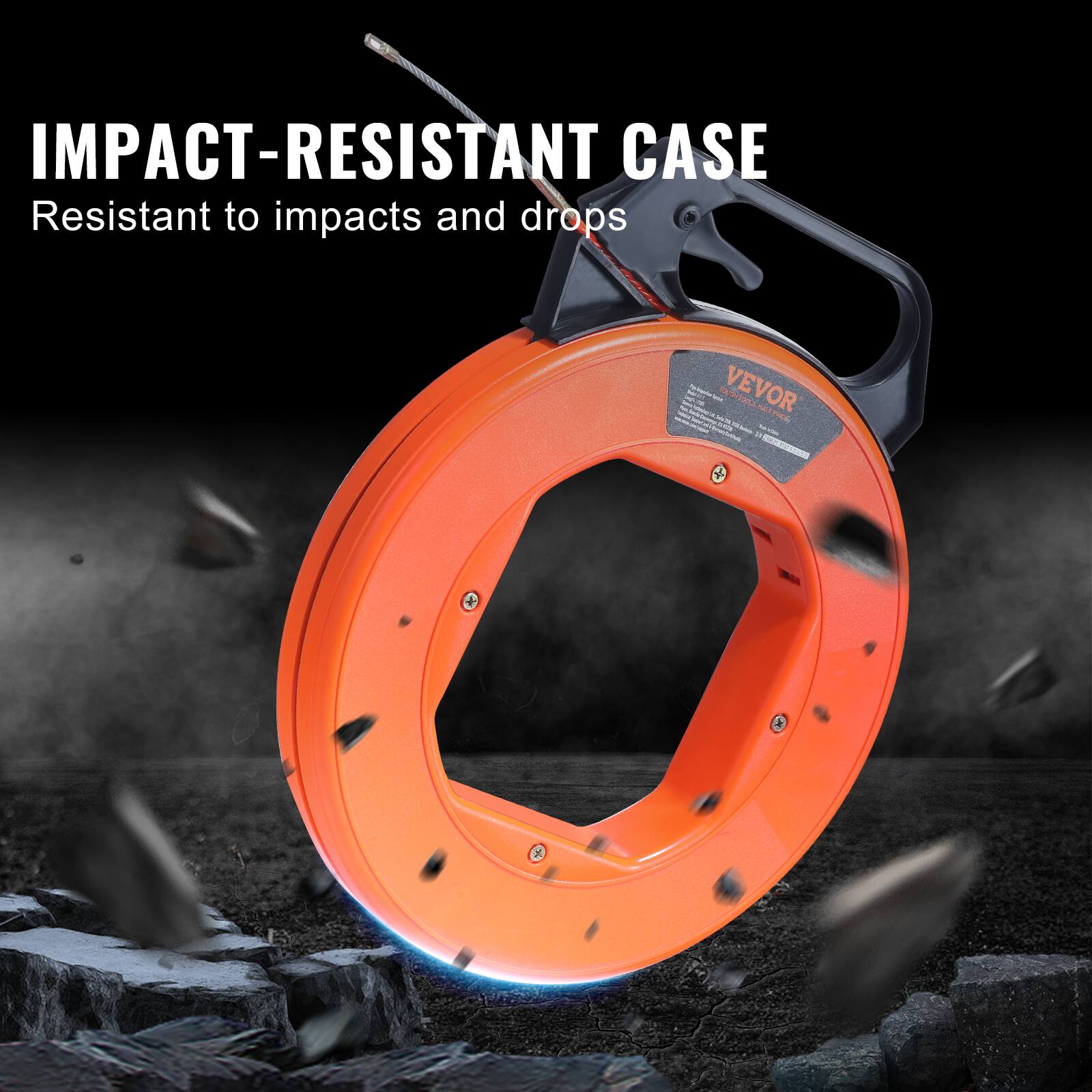 IMPACT-RESISTANT CASE  
Resistant to impacts and drops