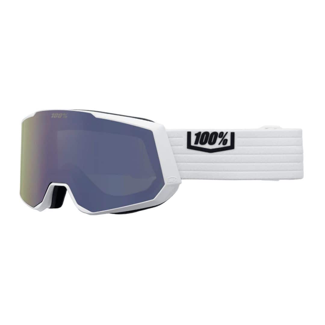 100% - 100 Percent Snowcraft XL White Snow Goggles with HiPER White Mirror Lens