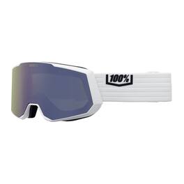 100% - 100 Percent Snowcraft XL White Snow Goggles with HiPER White Mirror Lens