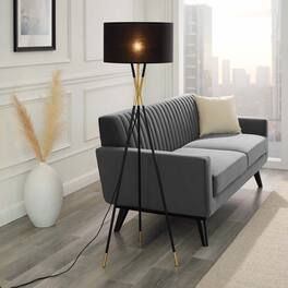 Audrey Standing Floor Lamp by Modway - Black Black