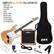 COMPLETE ALL-IN-ONE FULL GUITAR KIT
CARRY BAG
SHOULDER STRAP
20 W AMP
PICKS
DIGITAL TUNER
GUITAR CABLE
TREMOLO BAR
EXTRA STRINGS
ALLEN WRENCHES