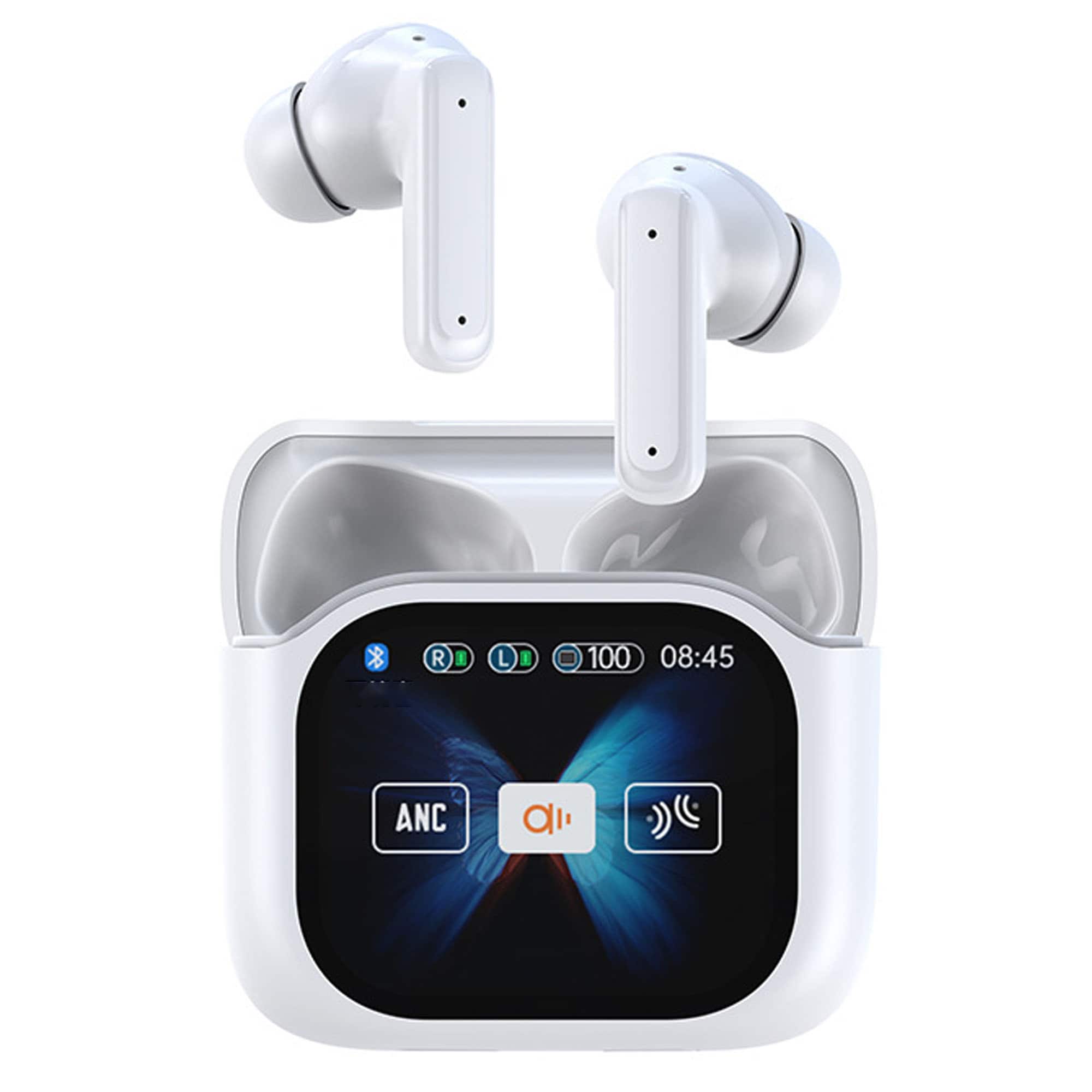 YONWAY - Bluetooth Translator Earphones with Real Time, LCD Touchscreen, and Wireless Noise-canceling Headphones for Travel