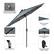 Alt View 11. Sun Ray - 9' Round 8Rib Solar Lighted Umbrella - Grey.