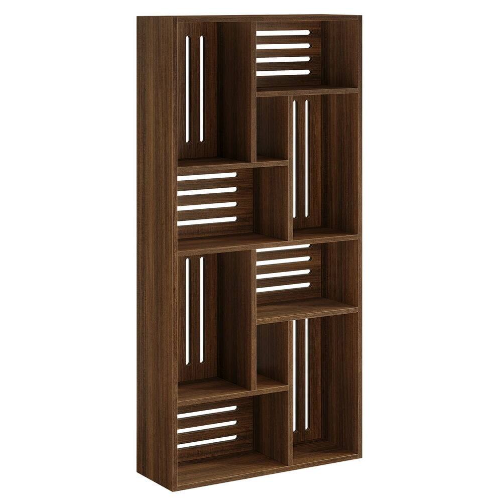 Angle. Kadyn - Entryway Table, Console Sofa Table,70.9" Console Table, 3-Tier Entryway Table Sofa Table with Storage Shelves - Brown.