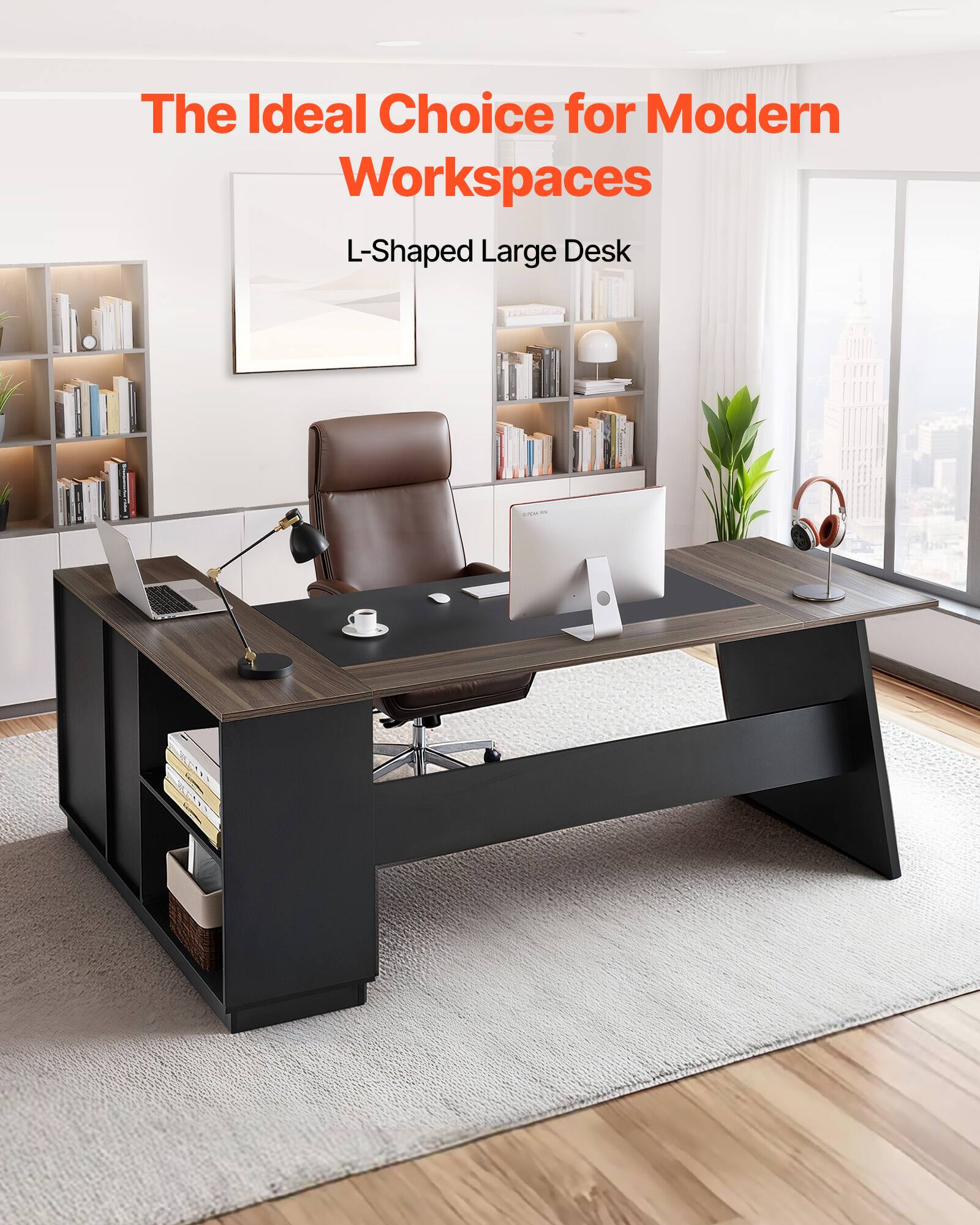 The Ideal Choice for Modern Workspaces  
L-Shaped Large Desk