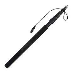 Front. Lyxpro - Boom Mic Pole with Cable XLR, 5 Section Stretchable Shotgun Mic Pole Extends 2.4'-9.25’ - Black.