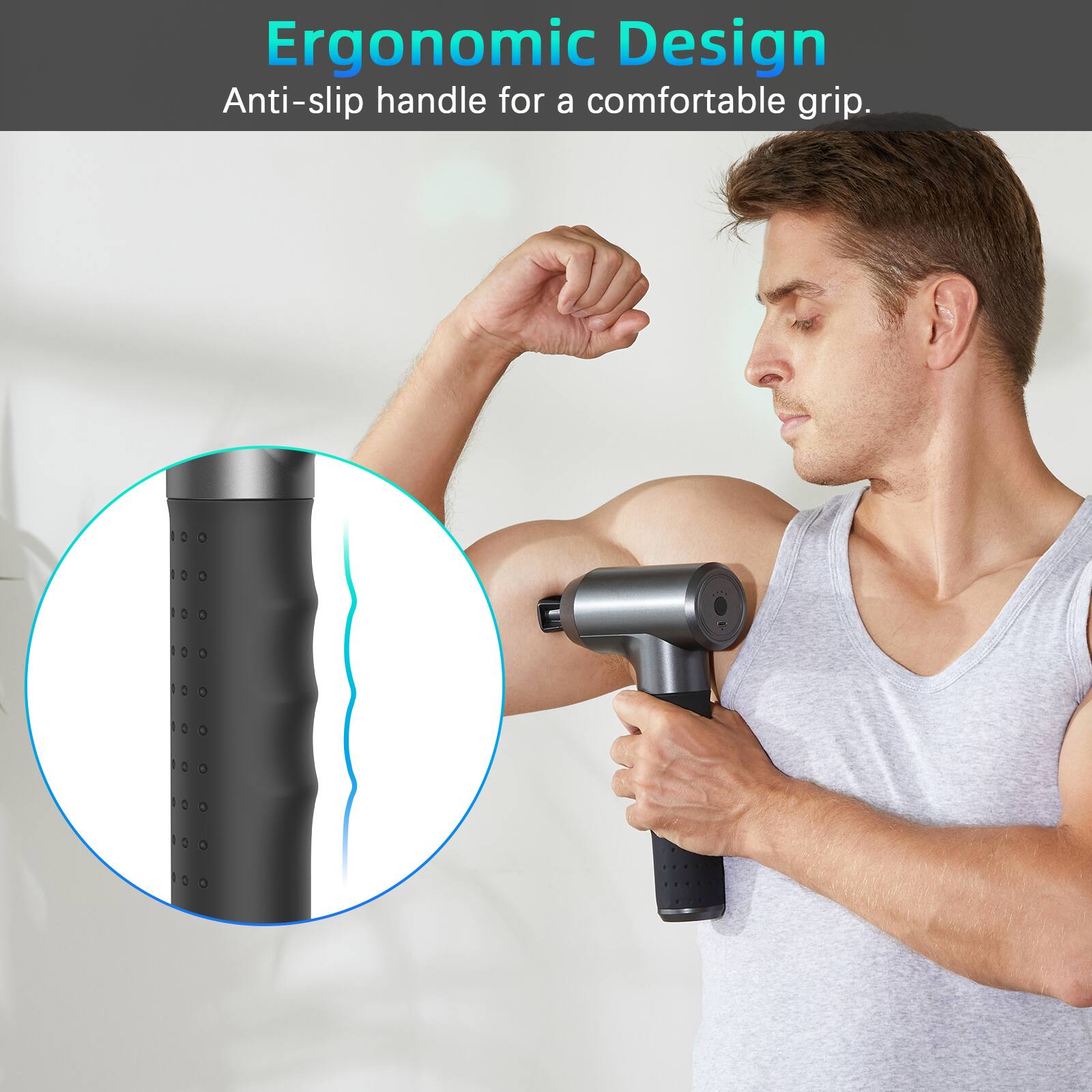 Ergonomic Design  
Anti-slip handle for a comfortable grip.