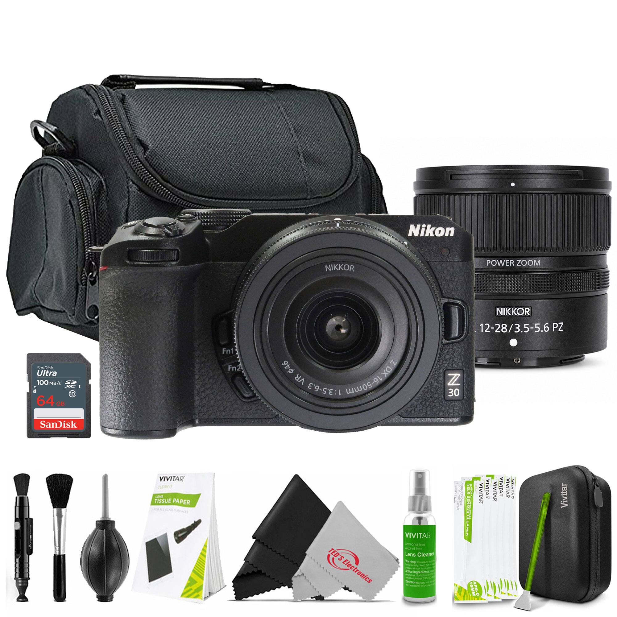 Nikon NIKKOR POWER ZOOM NIKKOR 12-28/3.5-5.6 PZ  
SanDisk Ultra 100MB/s 64GB  
VIVITAR Lens Cleaner  
TEB'S Electronics Tissue Paper  
VIVITAR Lens Cleaning Kit