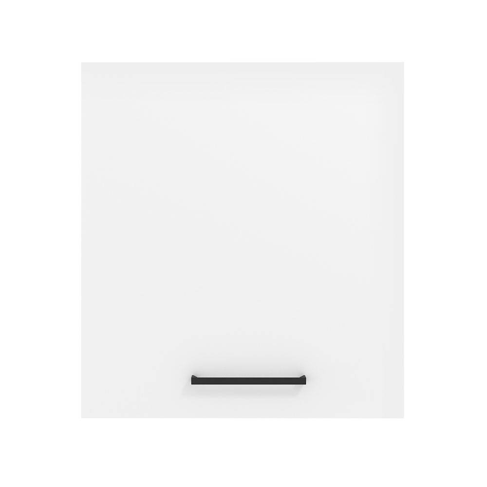 Alt View 3. Madesa - Madesa Hazel Wall Kitchen Storage Cupboard Cabinet with 1 Door 23"L - White - White.