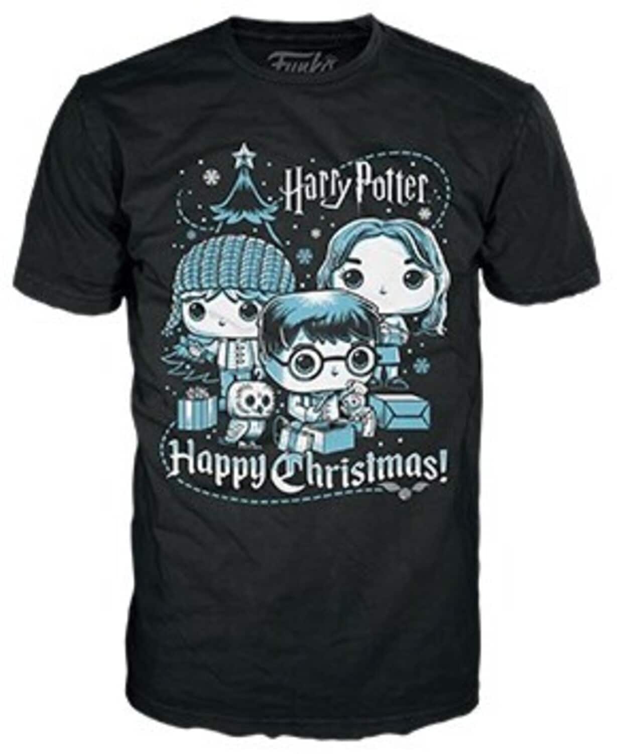 FUNKO BOXED TEE: Harry Potter Holiday - Ron, Hermione, Harry - XS - APPAREL - Multicolor
