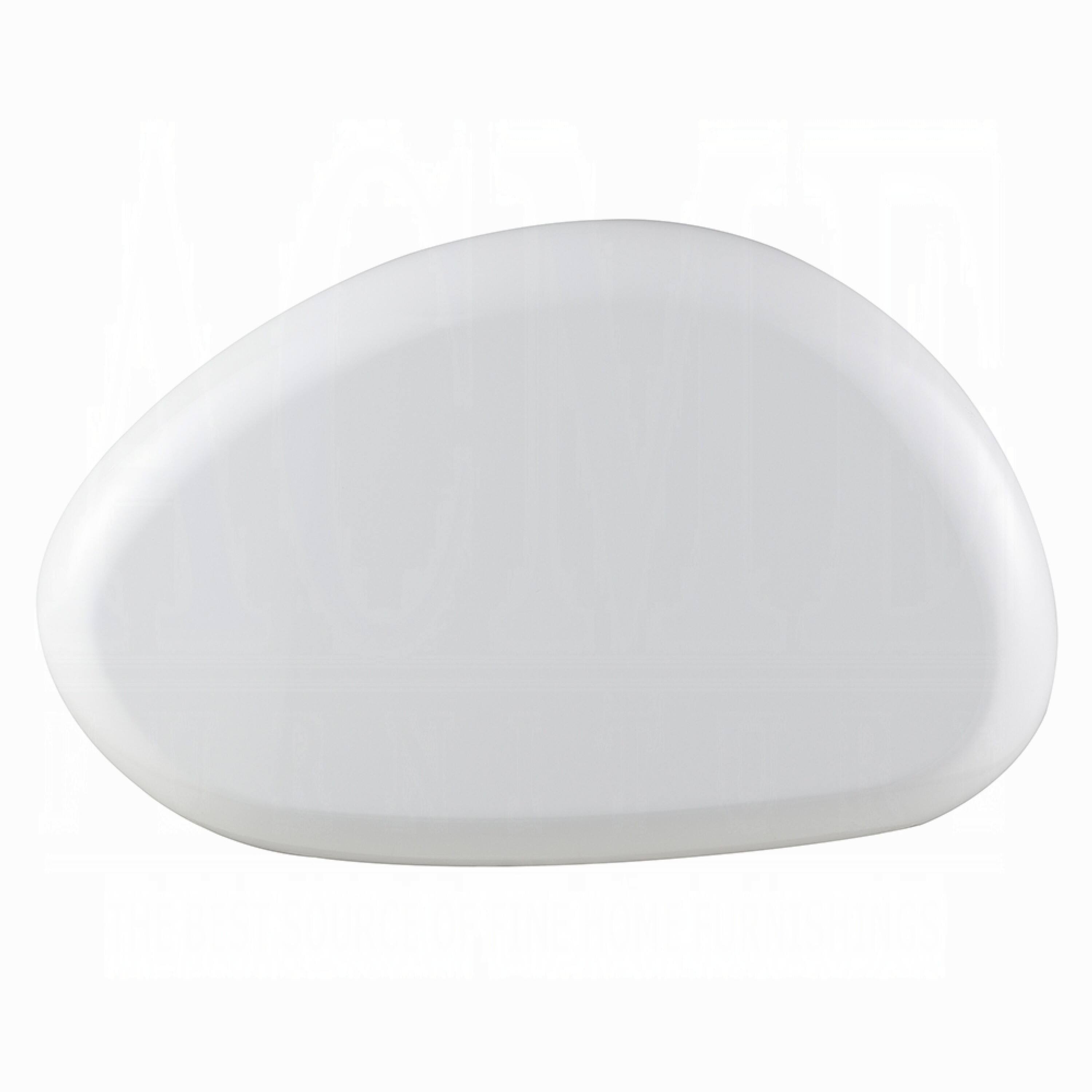 Alt View 3. Manhattan Lane - Vayu Coffee Table, 30 Inch Asymmetric Pebble Design, High Gloss White - White.