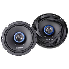 AutoTek - Street Machine 6.5 Inch 2-Way Shallow Car Audio Coaxial Speakers, Pair - Black