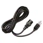 Front. HP - HPE Standard Power Cord Black - 6 ft cable - AC 110 V voltage rating - 10 A current rating - 2 Connector ends - Black.