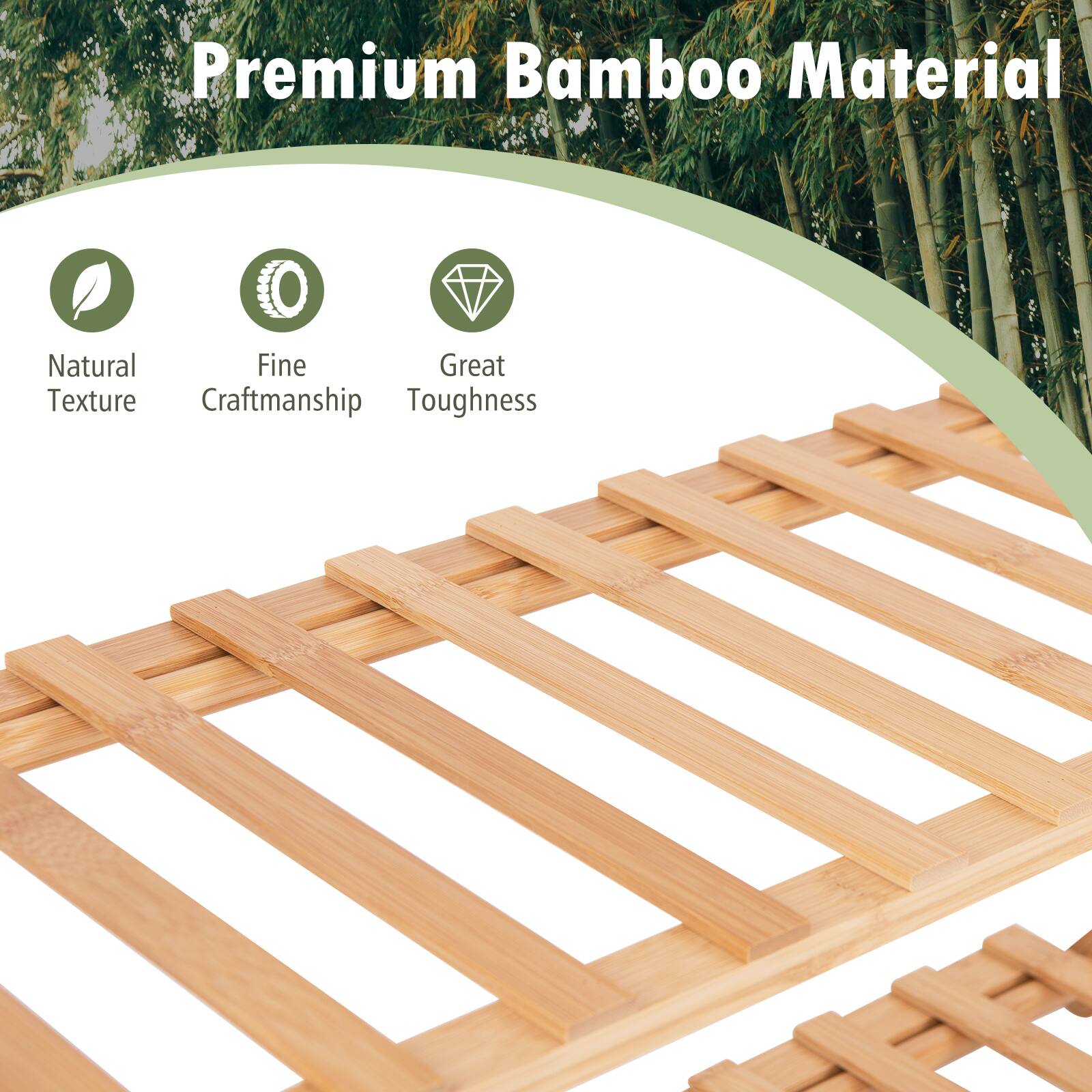 Premium Bamboo Material, Natural Texture, Fine Craftmanship, Great Toughness