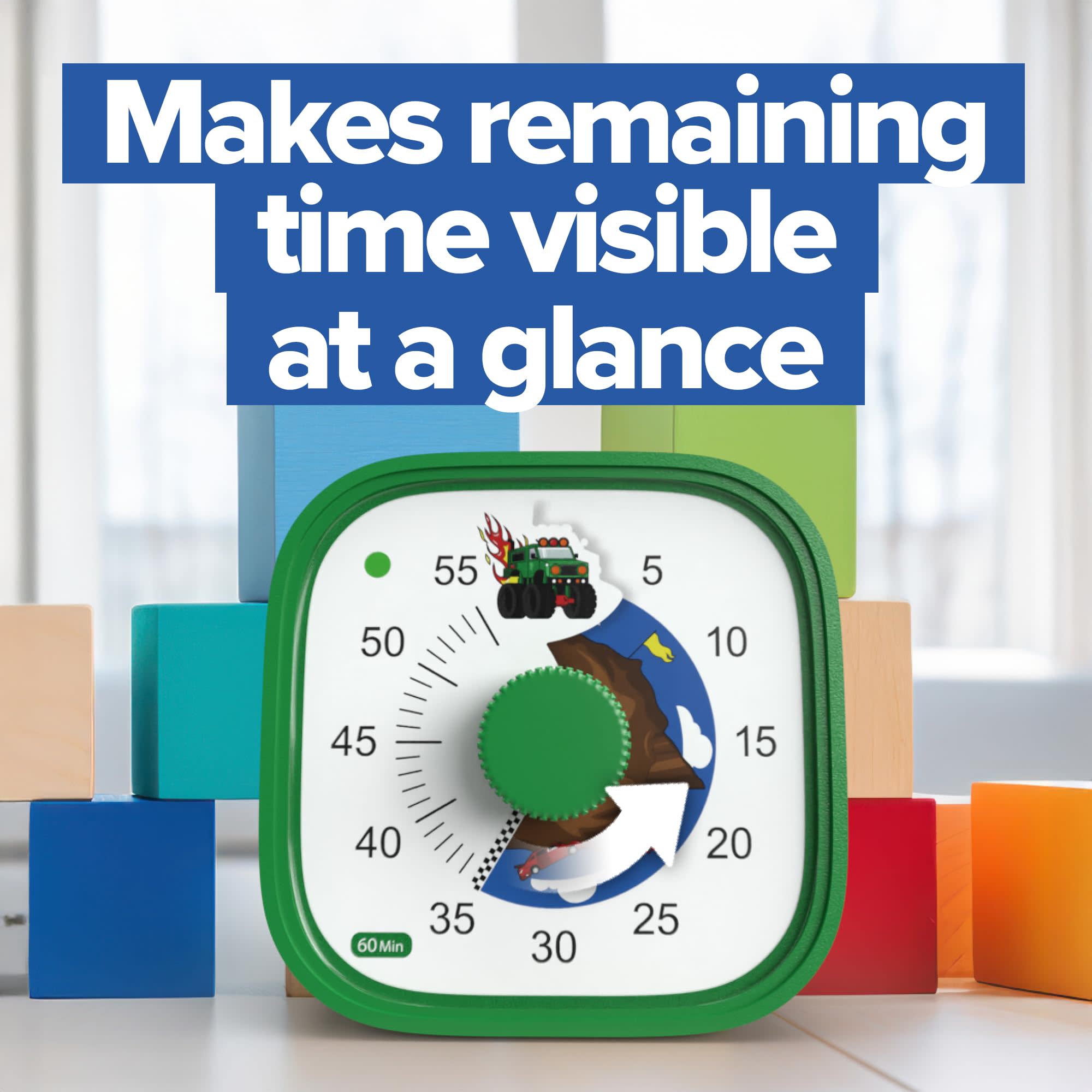 Makes remaining time visible at a glance