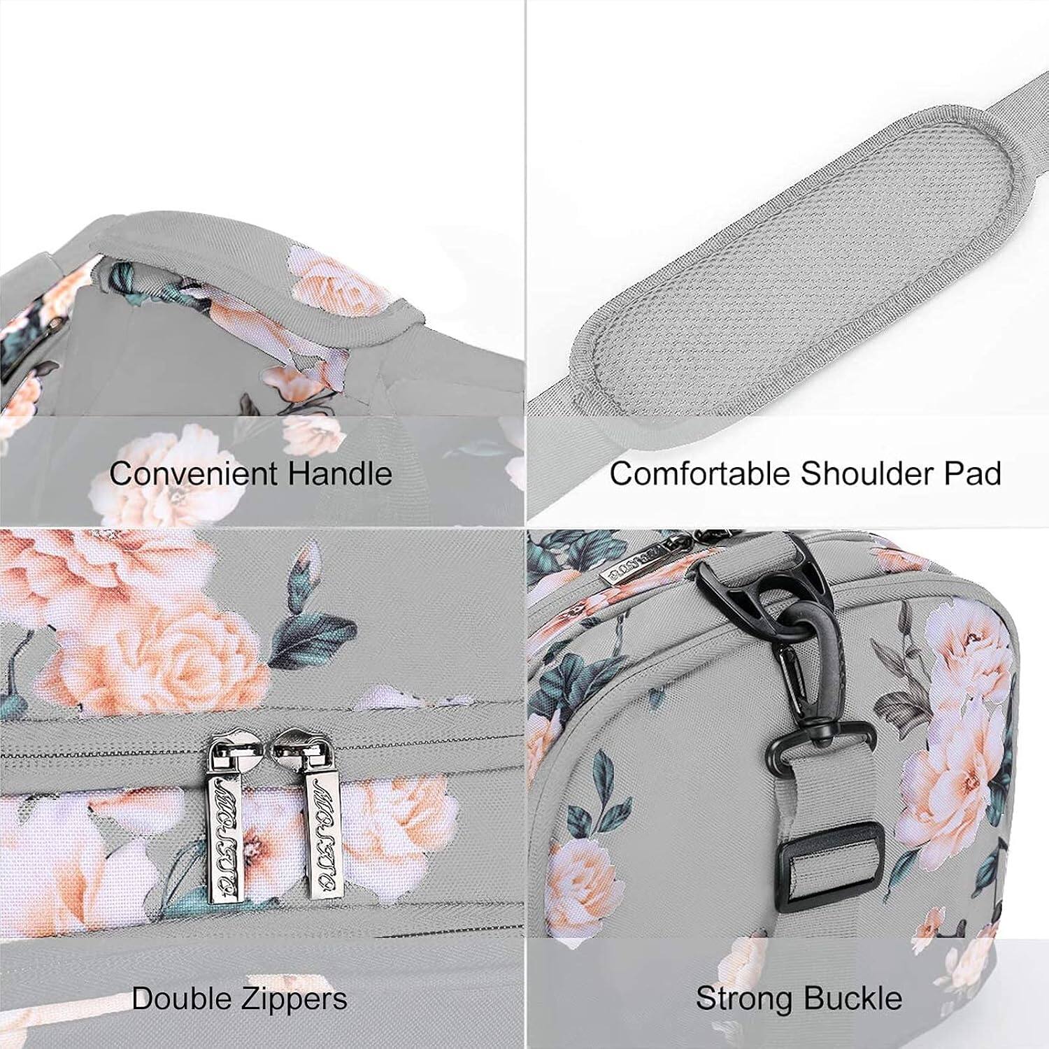 Convenient Handle  
Comfortable Shoulder Pad  
20187  
QUY MOSESO RUYS Double Zippers  
Strong Buckle
