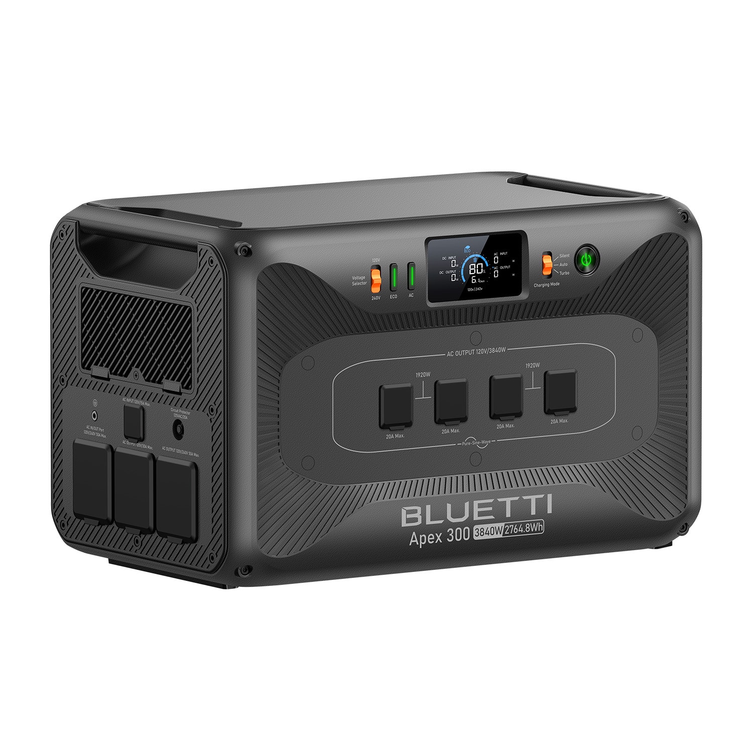 BLUETTI - 3840W Continuous/7680W Peak Output 2764Wh Portable Power Station, Push Button Start Battery Generator for Home Backup (2764 Wh Capacity)