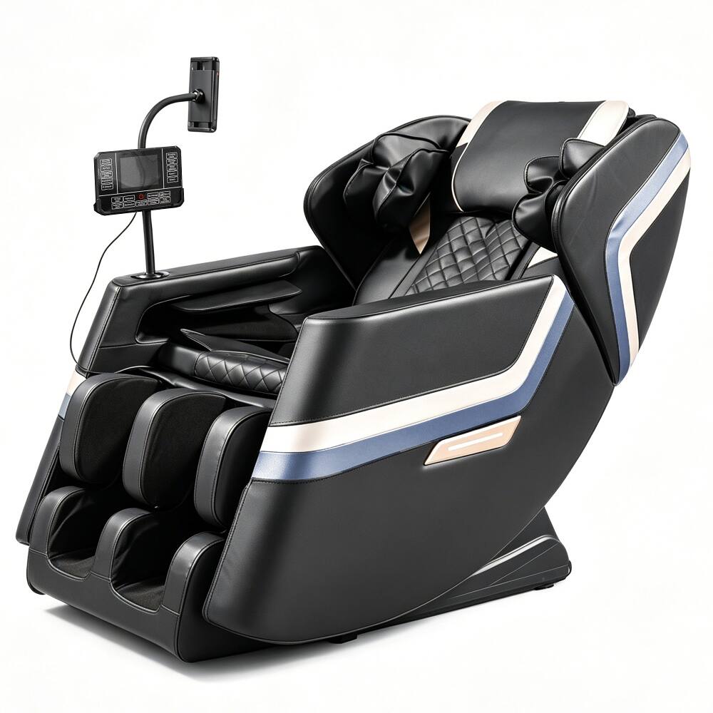 Front. Ropilly - Ropilly Zero Gravity Massage Chair Full Body Air Pressure Recliner with Heating - Black.