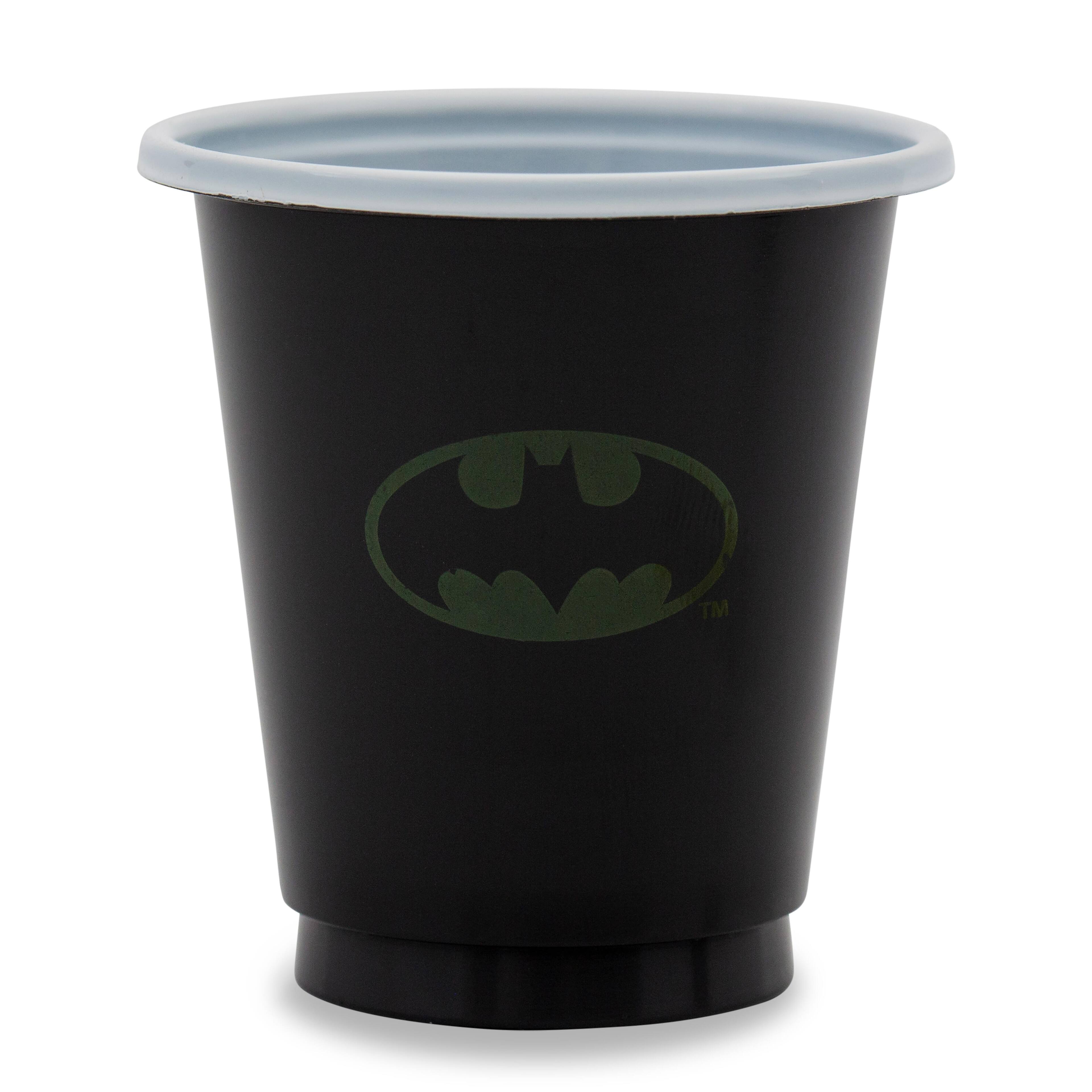 Alt View 1. DC Universe - DC Comics Batman Logo 2-Ounce Disposable Plastic Mini Cups | Set of 20 - Black.