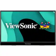 Front. ViewSonic - VX1655 15.6" IPS LED FHD Portable Monitor (USB-C, Mini HDMI) - Black.