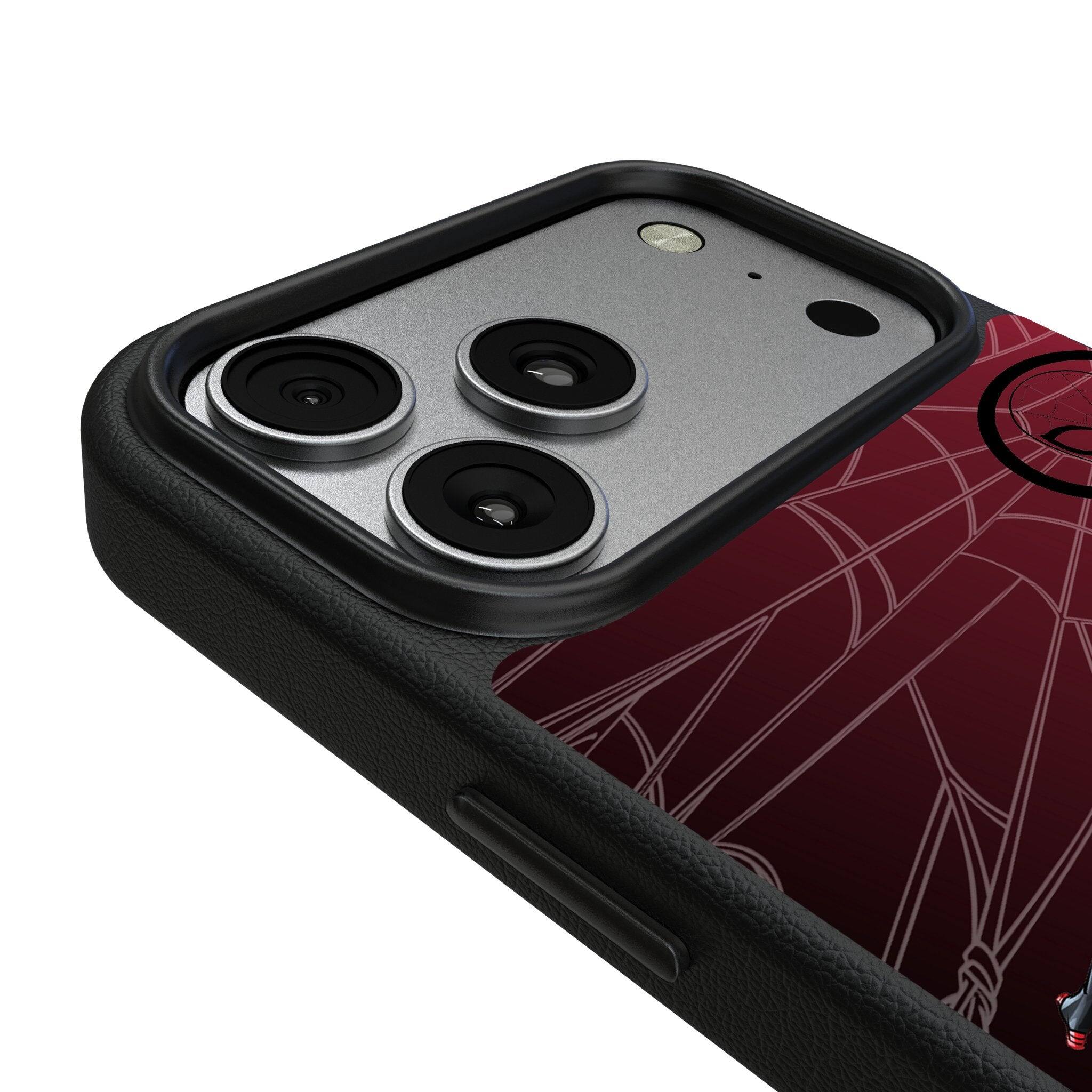 Left. Keyscaper - Marvel MechLine MagSafe Compatible Phone Case - Apple iPhone 17 Pro Max - Miles Morales.