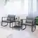 Alt View 3. Costway - 3PCS Patio Rattan Furniture Set Rocking Chairs Cushioned Sofa - Gray.