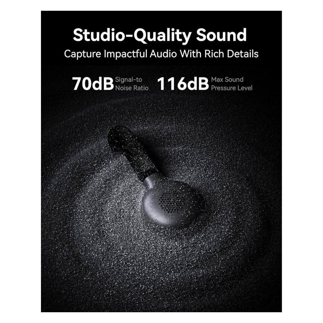 Studio-Quality Sound, Capture Impactful Audio With Rich Details, 70dB Signal-to Noise Ratio, 116dB Max Sound Pressure Level
