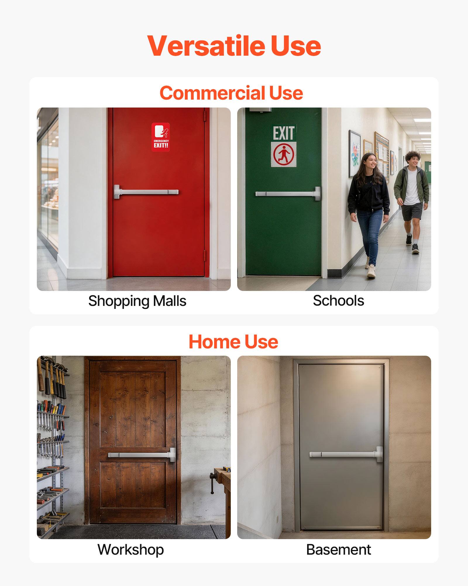 Versatile Use

Commercial Use
- Shopping Malls
- Schools

Home Use
- Workshop
- Basement