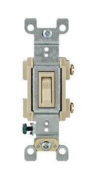 Front. Amber Sporting Goods - Leviton 203-RS115-02I 15 Amp Ivory Single Pole Toggle Switch - Ivory.