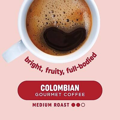 bright, fruity, full-bodied  
COLOMBIAN GOURMET COFFEE  
MEDIUM ROAST