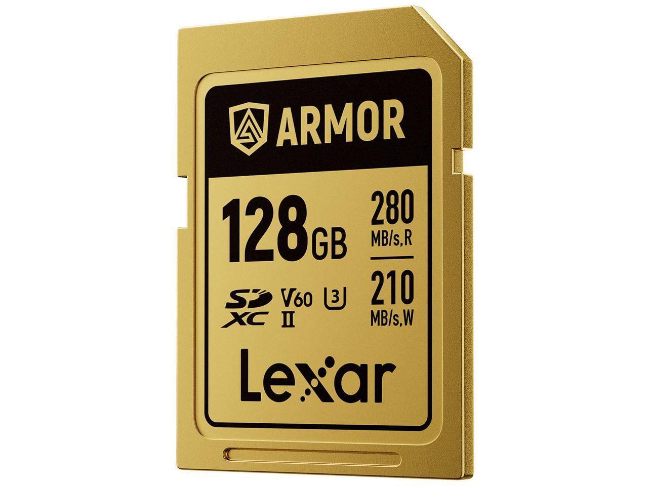 ARMOR 128 GB 280 MB/s R, 210 MB/s W, V60 XC II, Lexar