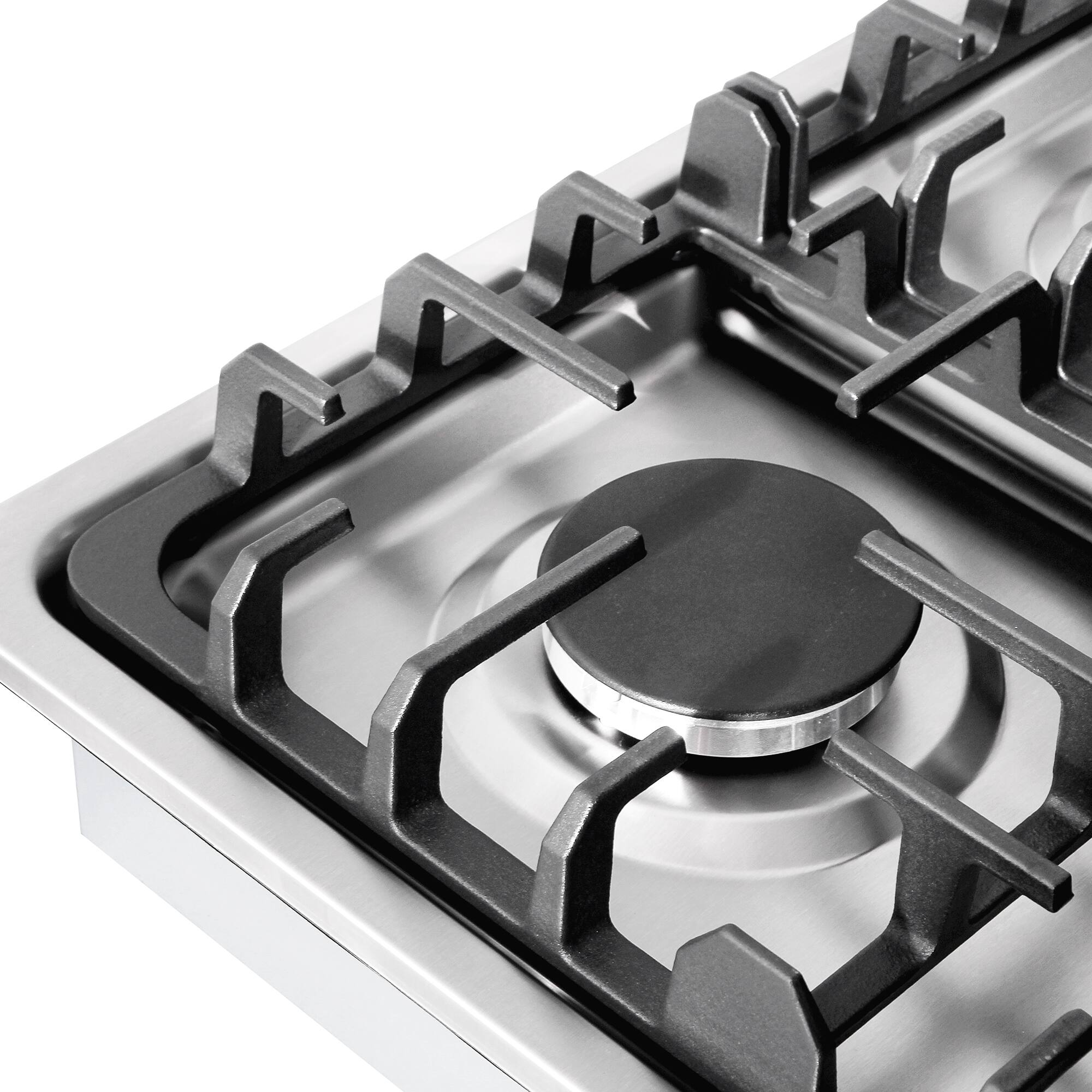 Alt View 4. COSMO - COS-DIC366 36 in. Gas Cooktop in Stainless Steel with 6 Italian Made Burners - Stainless Steel.