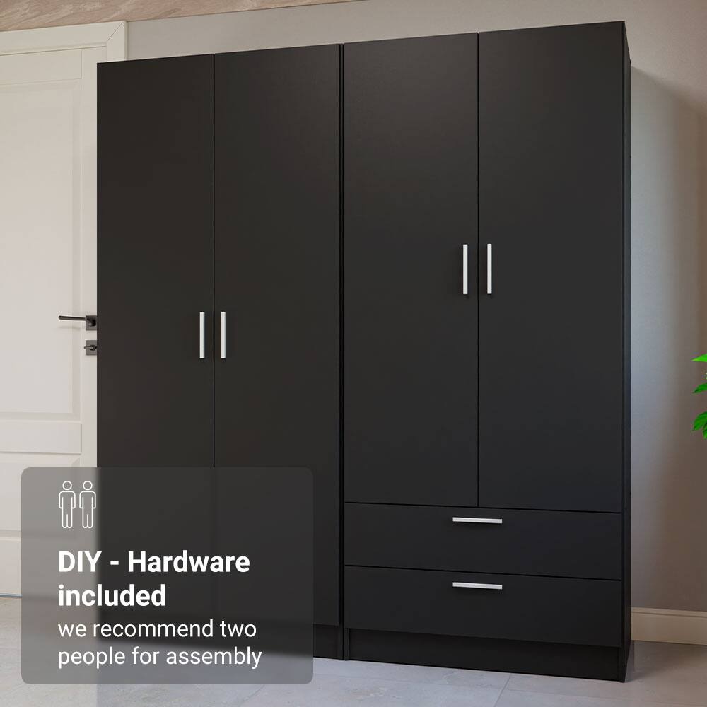 DIY - Hardware included  
we recommend two people for assembly