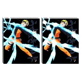 Just Funky - Naruto Shippuden Rasengan 20"x16" Light-Up Canvas Wall Art - Multi-Color