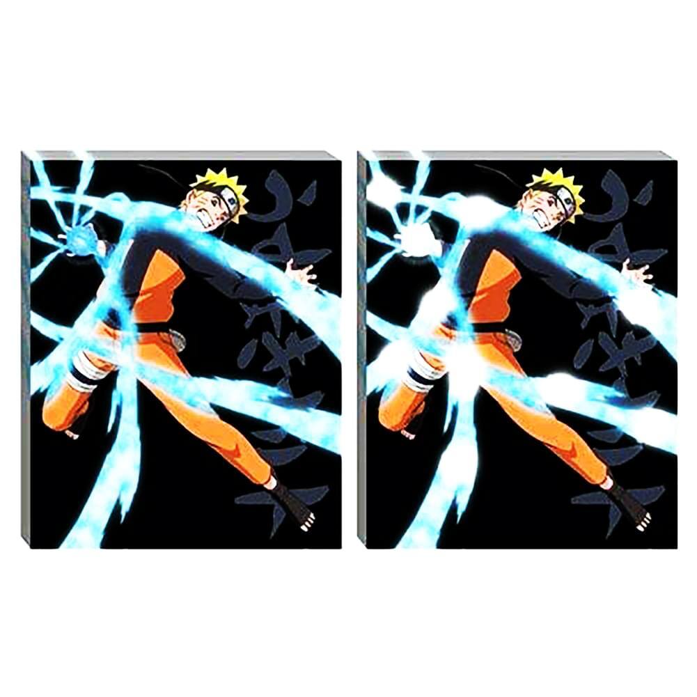 Front. Just Funky - Naruto Shippuden Rasengan 20"x16" Light-Up Canvas Wall Art - Multi-Color.