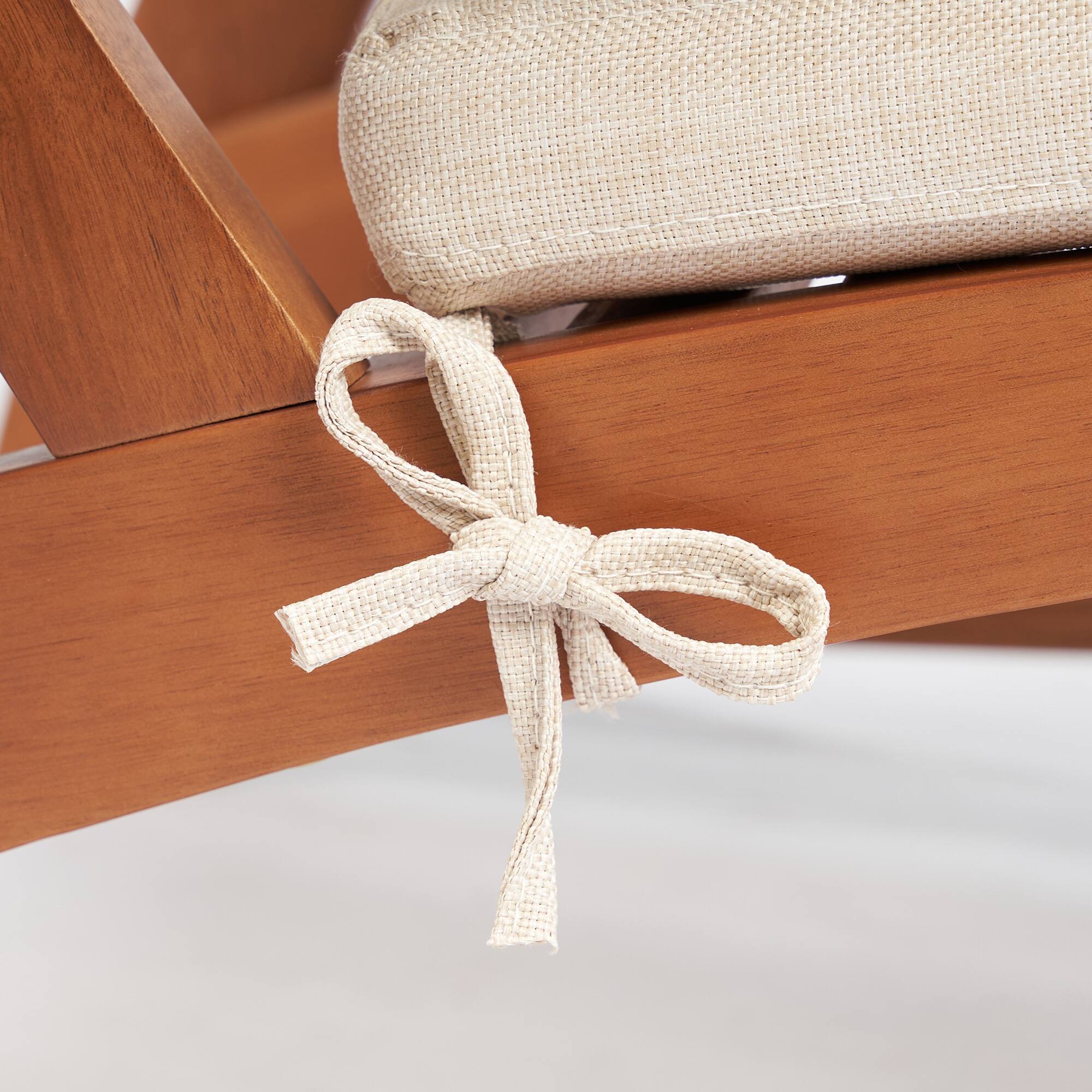 Alt View 7. Outsunny - 4 Piece Patio Furniture Set, 2 Chairs with Footstools, Outdoor Chair Set for 2 - Teak.