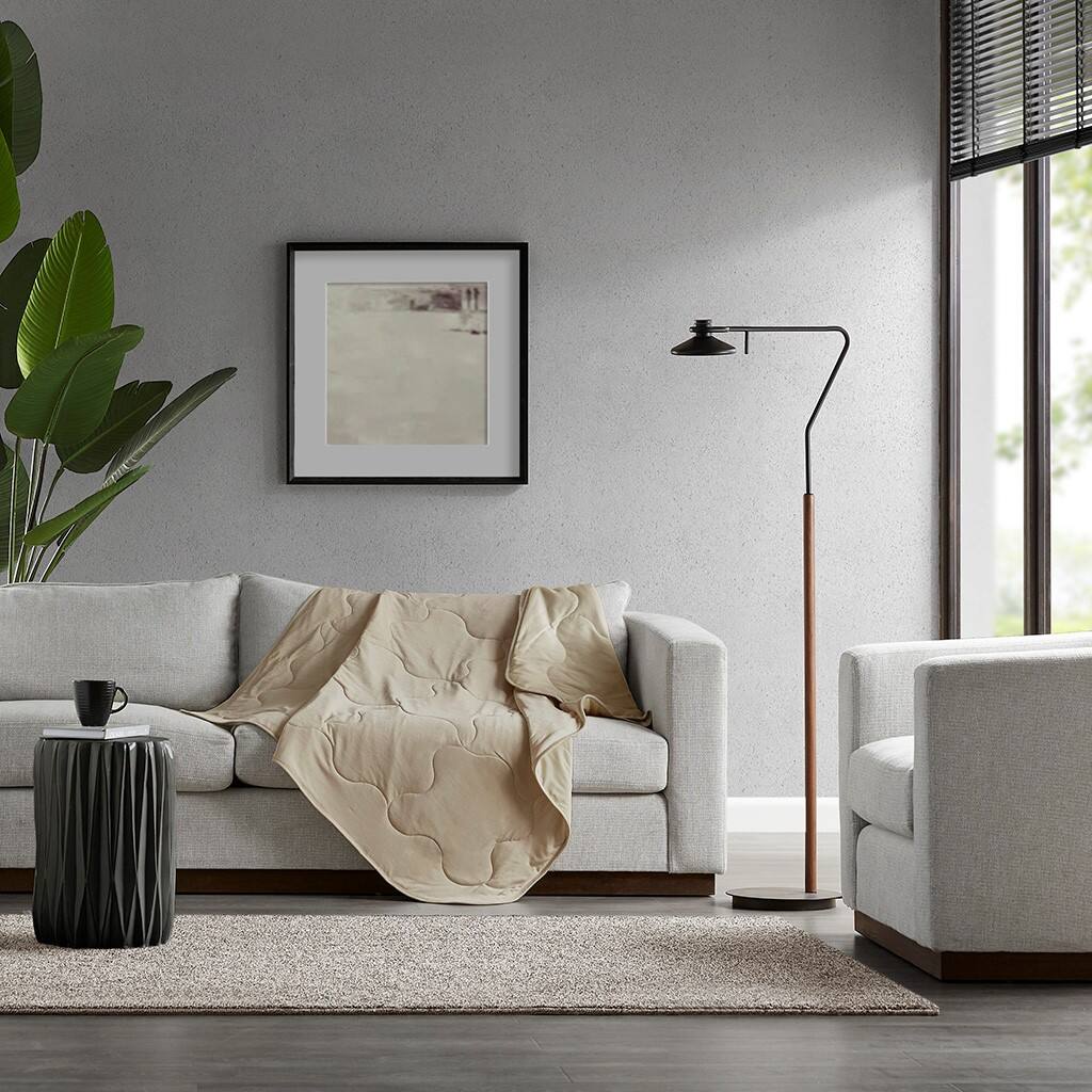 Alt View 1. Gracie Mills - Gracie Mills Brielle Down Alternative Throw - Tan.