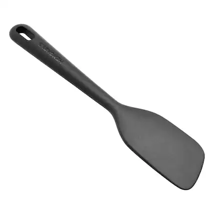 Front. Henckels - Henckels Silicone Onyx Cooking Utensil, Large Spatula - Black.
