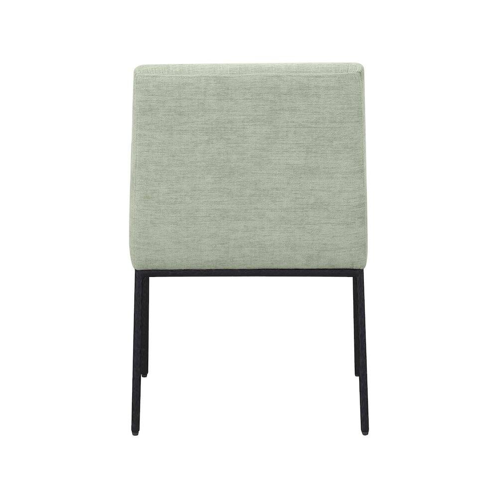 Alt View 4. Meridian Furniture - Reeves Mint Chenille Fabric Dining Chair, Set of 2 - Blue.