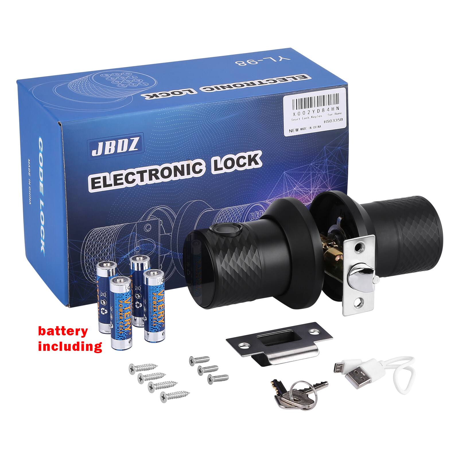 Y1-08 A CABS 0 ELECTRONIC TOCK XOOZYD84HN Kauies Aue sur LAk He.r.ISe IM sf - . NIW JBDZ B0VR CODE LOCK ELECTRONIC LOCK 00 R0C VTERY POWERCELL VTERY POWERCELL battery including