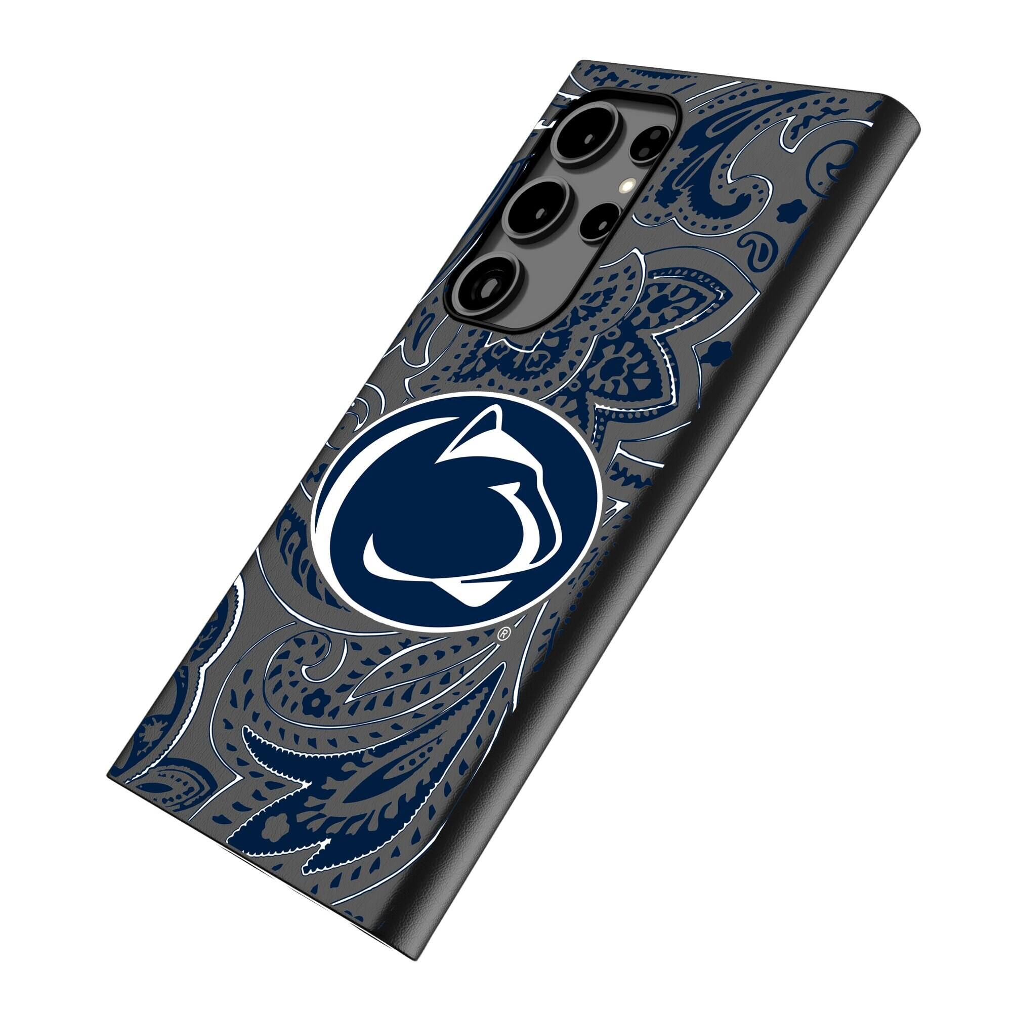 Alt View 1. Keyscaper - Penn State Nittany Lions Paisley Galaxy Magnetic Bump Case - S24 - Black.