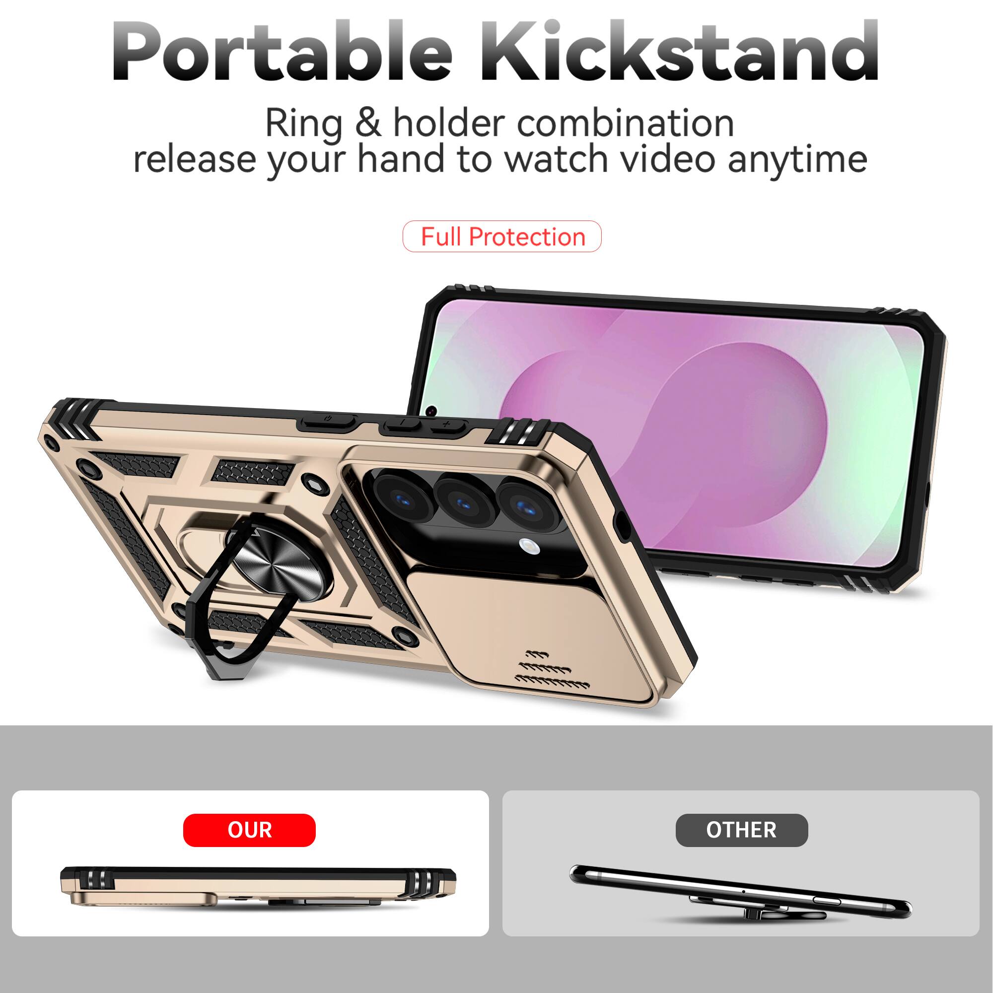 Portable Kickstand  
Ring & holder combination release your hand to watch video anytime  
Full Protection  

OUR  
OTHER