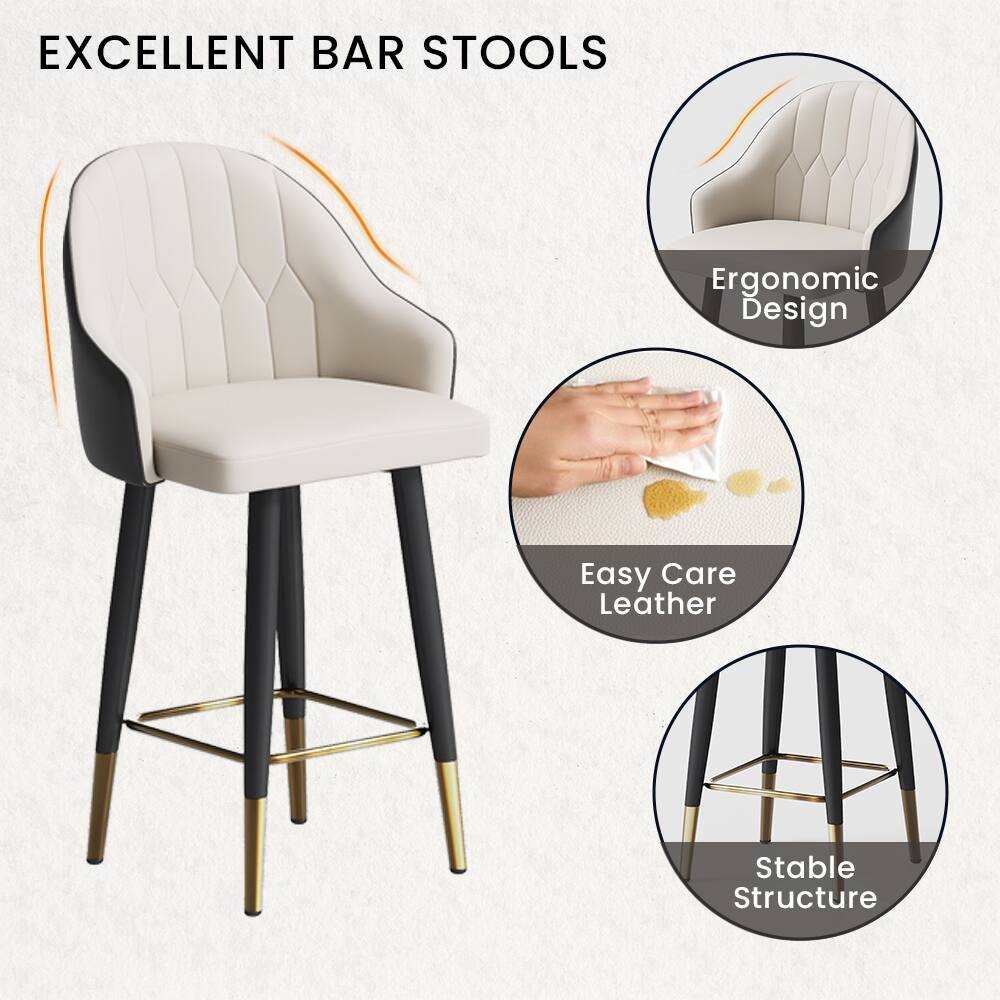 EXCELLENT BAR STOOLS

- Ergonomic Design
- Easy Care Leather
- Stable Structure