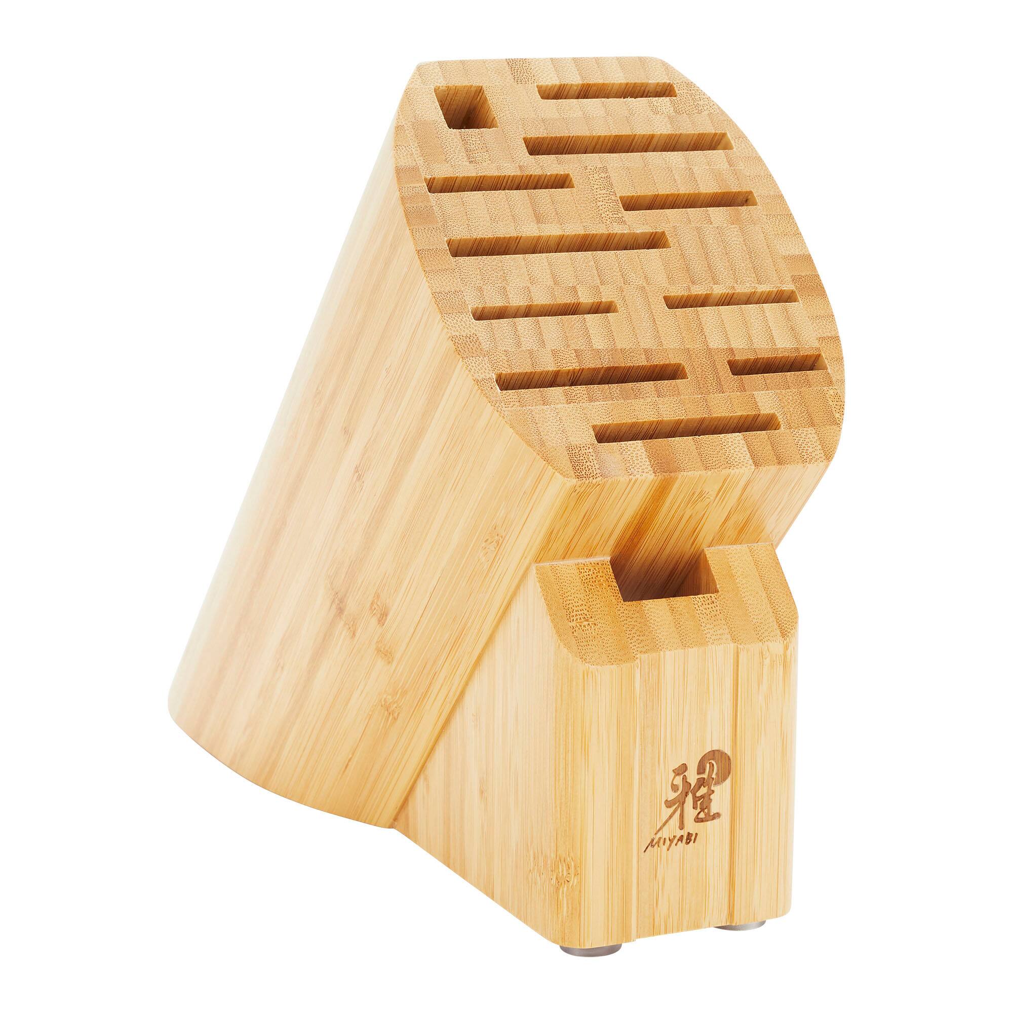 Front. Miyabi - Miyabi 12-slot Bamboo Knife Block - Bamboo.