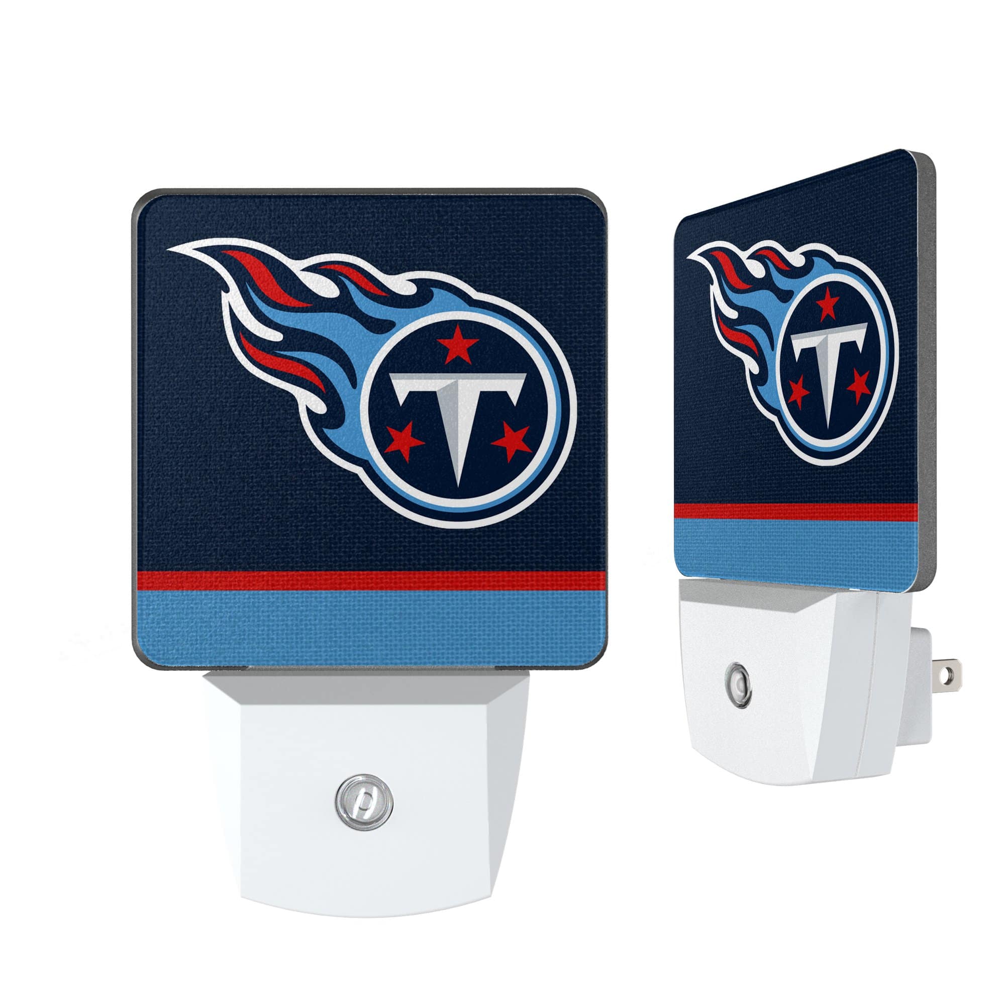Keyscaper - Tennessee Titans Stripe Design Nightlight 2-Pack - Multicolor