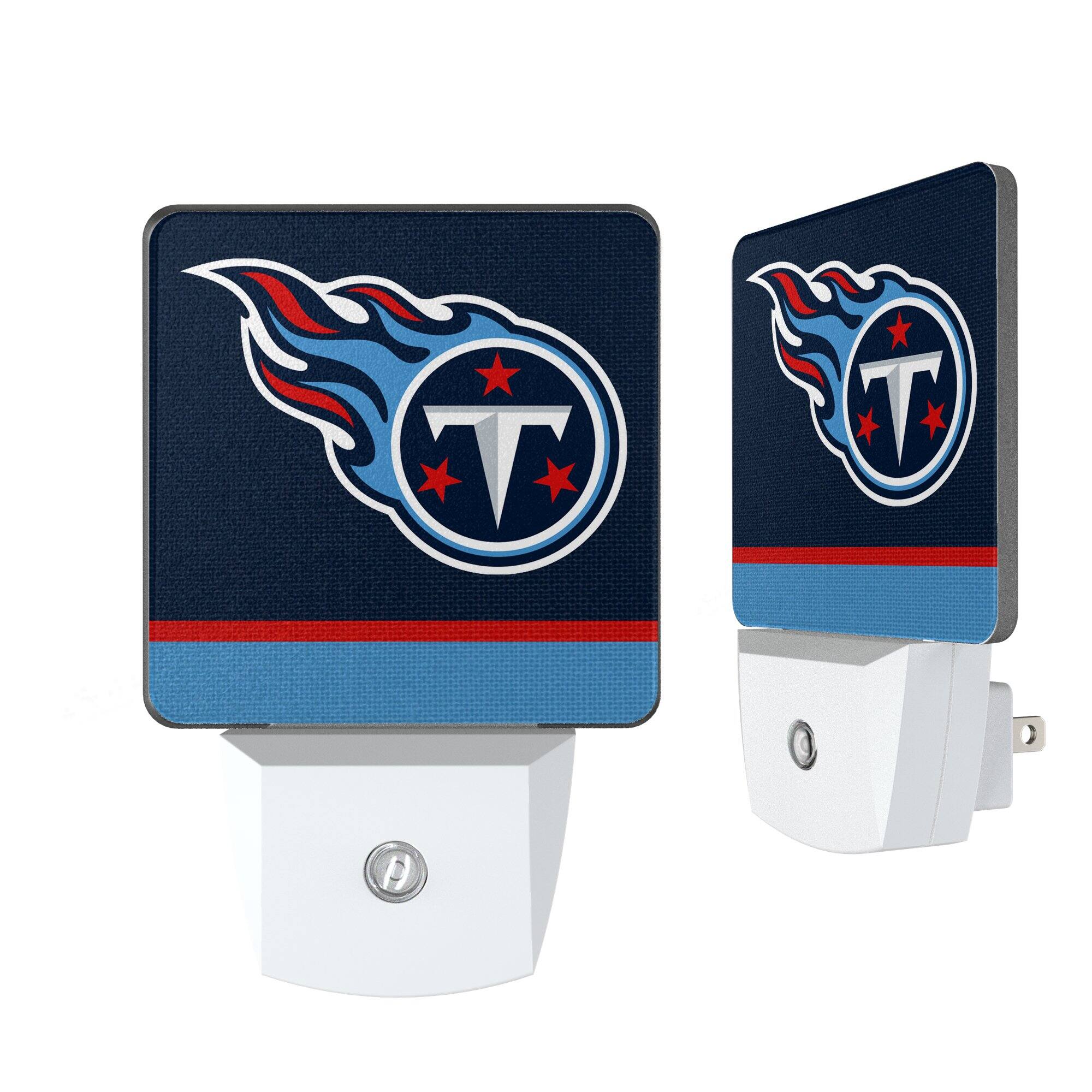 Keyscaper - Tennessee Titans Stripe Design Nightlight 2-Pack - Multicolor