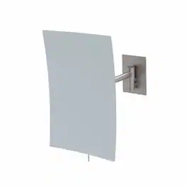 Aptations - Rectangular Wall Mirror (6.25" x 9.5") - 3X Magnification - Brushed Nickel