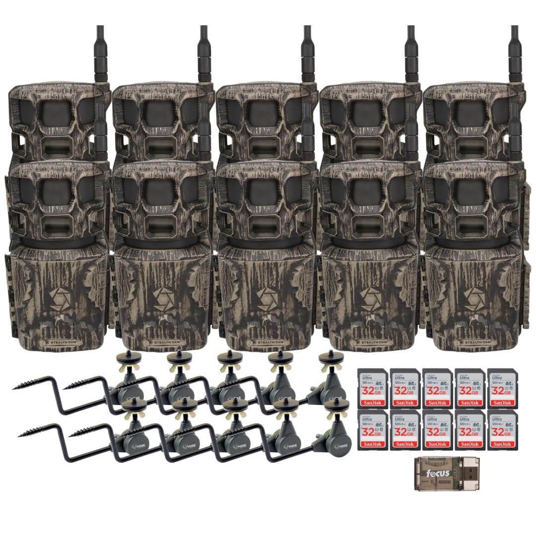 Stealth Cam - Revolver Pro 2.0 40MP 360 Degree Brown Cellular Camera Bundle