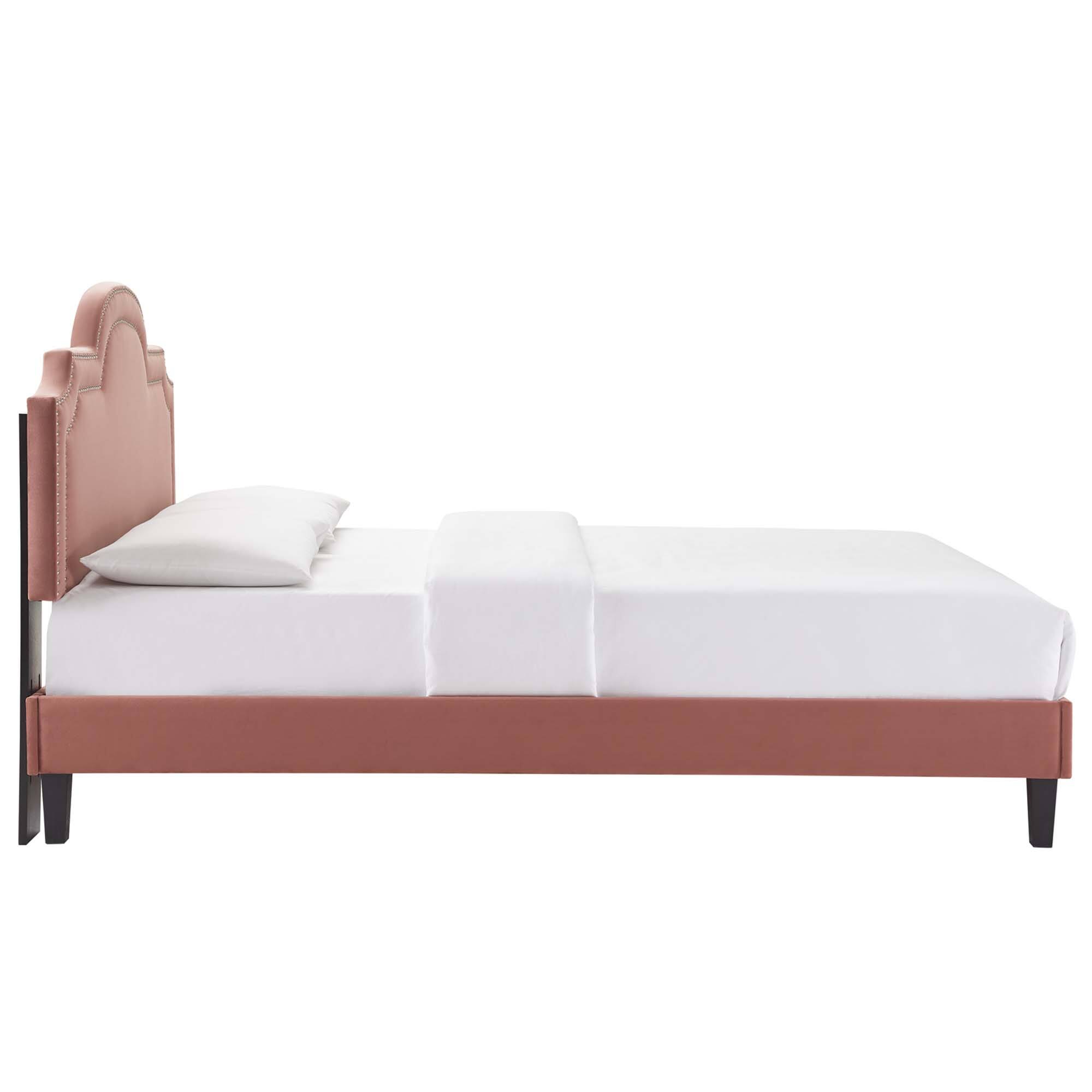 Alt View 1. Modway - Soleil Performance Velvet King Bed - Gray.